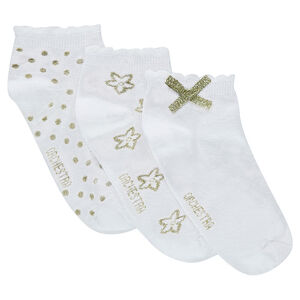 Juego de 2 pares de calcetines cortos variados. 