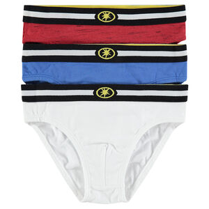 Juego de 3 slips de algodón lisos con estamapdo de Los Increíbles ©Disney 