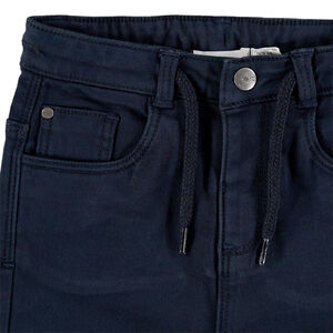 pantalon corto en toile con cordon 