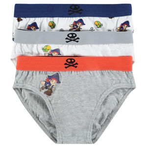 Pack de 3 slips de algodón estampado Jack el Pirata 