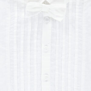 Camisa de manga larga con pajarita desmontable 