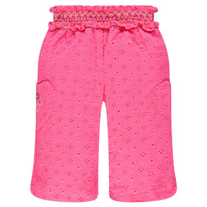 Pantalon boule en broderie anglaise avec poches coeurs 