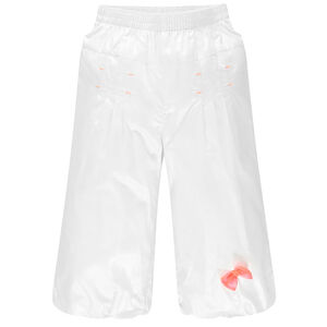 Pantalón de gasa de algodón y de efecto satinado 