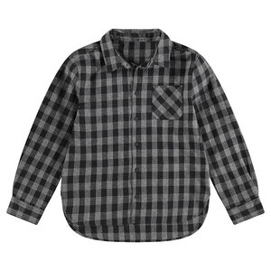 Júnior - Camisa de manga larga a cuadros all-over 
