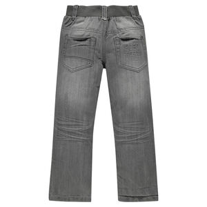 Jeans de corte recto efecto usado cintura elástica 