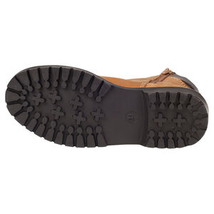 Botas bajas con cordones de cuero con cremallera 
