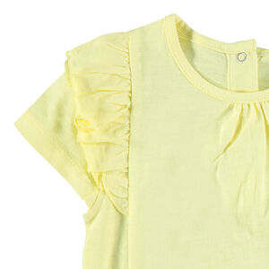 Camiseta de manga corta con volantes. 