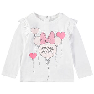 Camiseta de manga larga con estampado de Minnie con globos y brillo  Main Camiseta de manga larga con estampado de Minnie con globos y brillo