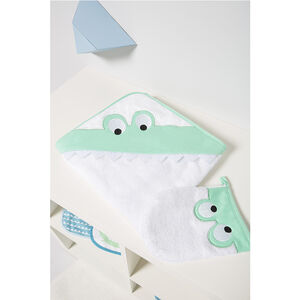 Conjunto de baño de rizo con motivo de rana 