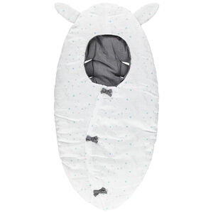 Saco de dormir con orejas en relieve y forro contrastado 