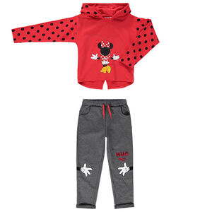 Jogging de felpa con estampado de Minnie Disney y lunares estampados  Main Jogging de felpa con estampado de Minnie Disney y lunares estampados