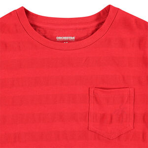 Camiseta de manga corta con bolsillo y rayas 