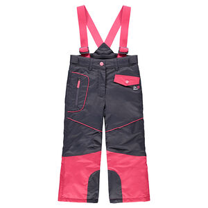 Pantalón de esquí liso con tirantes desmontables 