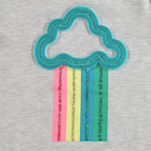 Camiseta de manga corta de punto con dibujo de fantasía de relieve  Main Camiseta de manga corta de punto con dibujo de fantasía de relieve