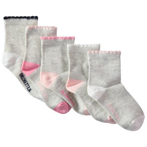Lote de 5 pares de calcetines con detalles de colores niña 