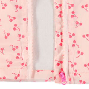 Cortavientos con capucha con estampado de cerezas all over 