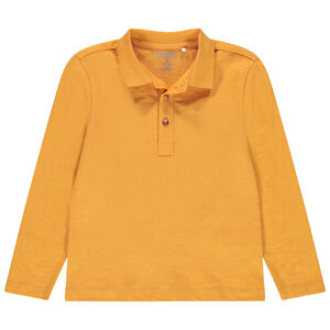 Polo manga larga liso de algodón bio 