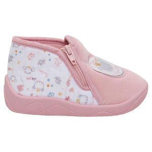 Patucos de estilo botines con parche de oso y cremallera 