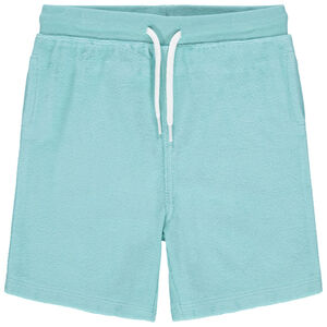 pantalon corto liso en rizo 