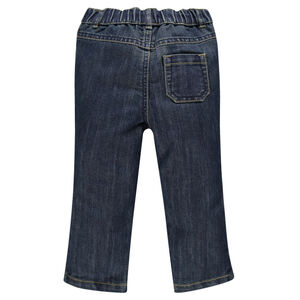 Jeans efecto usado cintura elástica 