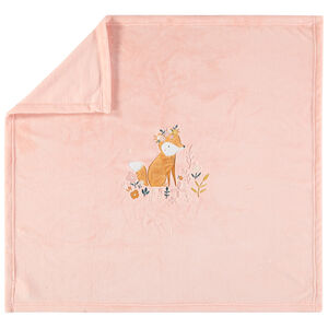 Manta de terciopelo con zorro bordado 