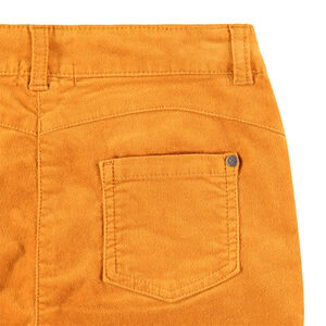 Júnior - Pantalón de terciopelo liso con efecto arrugado 