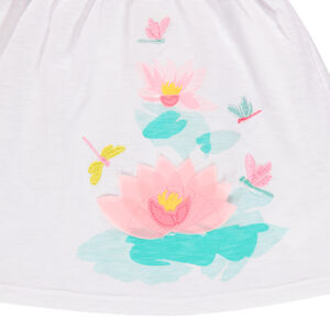 Conjunto con Camiseta de flores y pantalon corto liso  Main Conjunto con Camiseta de flores y pantalon corto liso