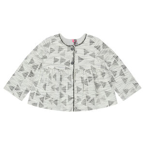 Chaqueta de jacquard de fantasía con estampado gráfico 