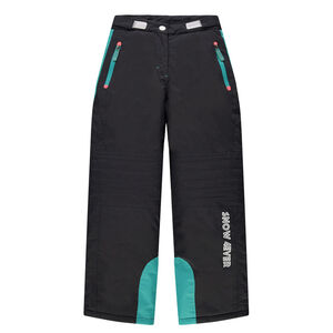 Júnior - Pantalón de esquí con bolsillos de cremallera con aplicaciones turquesa 