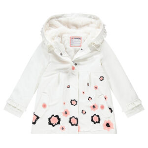 Parka de goma con capucha y forro de borreguillo con flores estampadas  Main Parka de goma con capucha y forro de borreguillo con flores estampadas