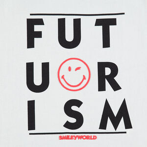 Júnior - Conjunto de camiseta y bermudas de punto con mensaje y estampado ©Smiley 