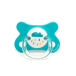 Sucette physiologique en silicone 2-4 mois - Blue Dino 
