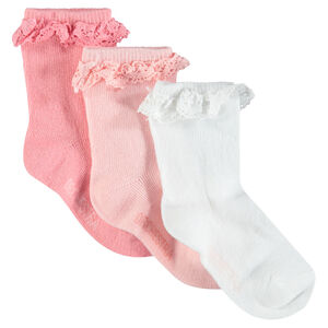 Lote de 3 pares de calcetines de encaje 