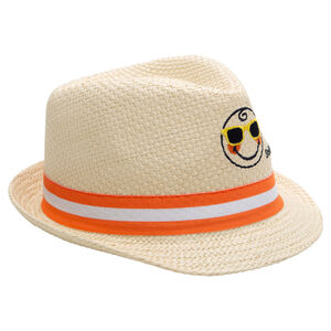 Borsalino con efecto de paja con ©Smiley bordado en la parte delantera 