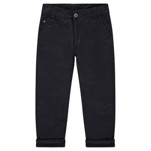 Pantalón de sarga lisa con forro de micropolar 