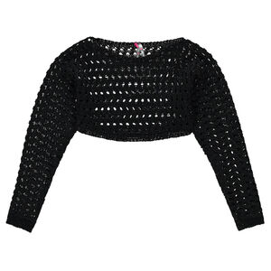 Jersey corto oversize de punto calado 
