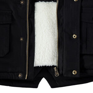 Parka doublée sherpa à capuche amovible pour enfant garçon 