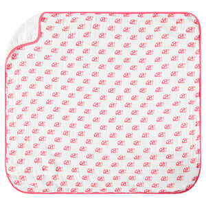 Manta de algodón con relieve con estampado de mariquitas 