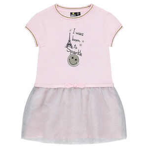 Vestido de manga corta con efecto 2 en 1 y estampado ©Smiley  Main Vestido de manga corta con efecto 2 en 1 y estampado ©Smiley