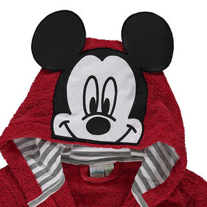 Albornoz de rizo con parche de Mickey en la capucha 