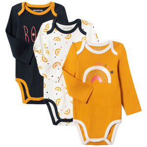 Lot de 3 bodies manches longues print arc-en-ciel  Main Lot de 3 bodies manches longues print arc-en-ciel