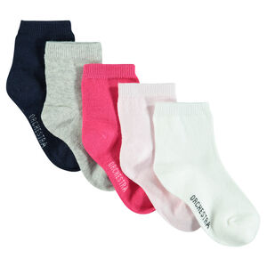 Lote de 5 pares de calcetines de color liso  Main Lote de 5 pares de calcetines de color liso