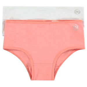 Júnior - Juego de 2 culottes de algodón con logo plateado estampado  Main Júnior - Juego de 2 culottes de algodón con logo plateado estampado