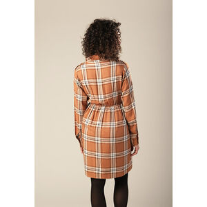 Robe de grossesse à carreaux all-over 