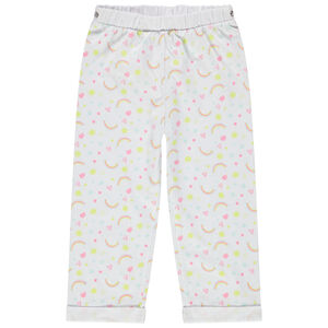 Pijama de punto con estampado de unicornio y arcoíris 