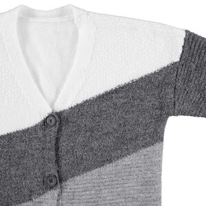 Júnior - Chaqueta de punto tricolor con bolsillos 