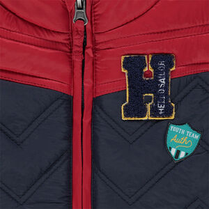 Anorak sin mangas acolchado bicolor 
