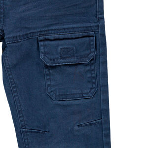 Pantalón teñido con bolsillos y tobillos elásticos 