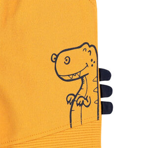 Pantalon de jogging en molleton uni jaune print dinosaure 