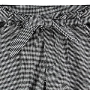 Júnior - Pantalón recto con micro pata de gallo y cordones que se anudan  Main Júnior - Pantalón recto con micro pata de gallo y cordones que se anudan